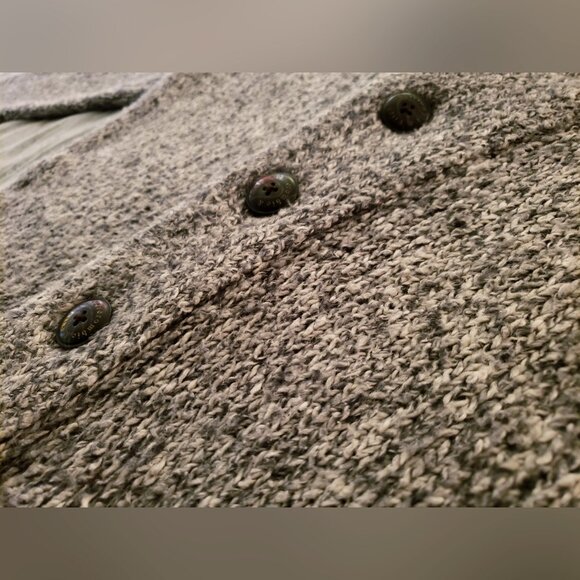 Abercrombie & Fitch Cotton Blend Cardigan Sweater (Gray, S) - Picture 10 of 12